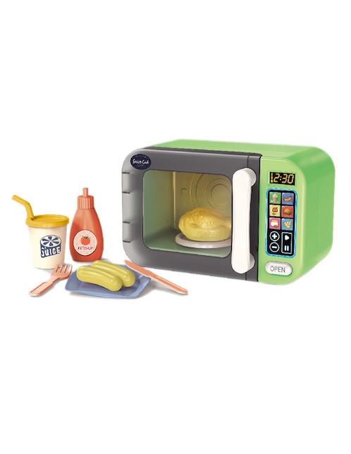 Accesorio de cocina juguete Toy Town Microwave oven set con luz y sonido