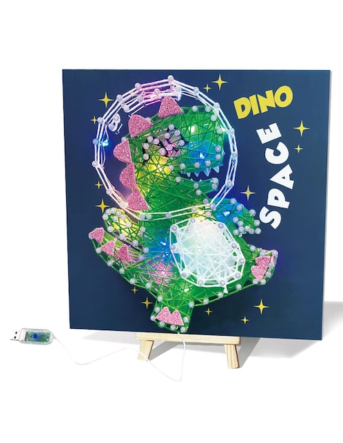 Kit de arte con hilos Dino Space Knitting 1