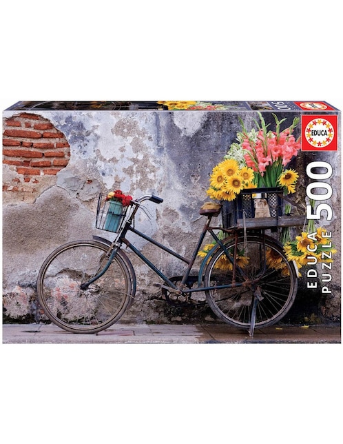 Rompecabezas Bicicleta con Flores 500 piezas 1
