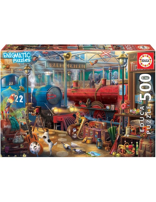 Rompecabezas estacion de tren enigmatic Educa 500 piezas