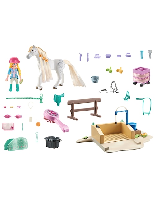 Playmobil Set de limpieza con Isabella 71354 Horses of Waterfall
