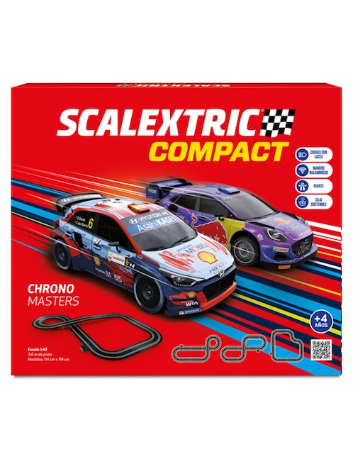 Set pista y automóviles Scalextric Chrono Masters