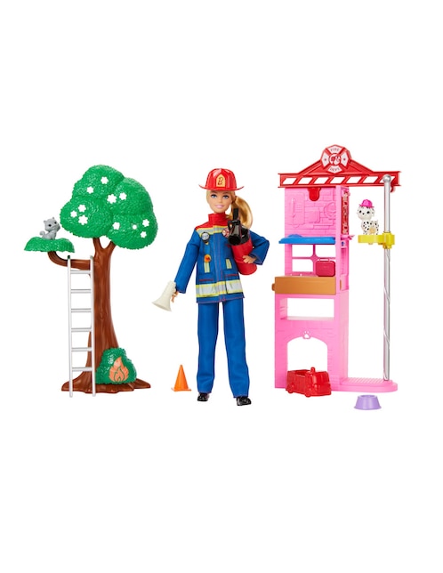 Set muñecas Barbie Juego bombera