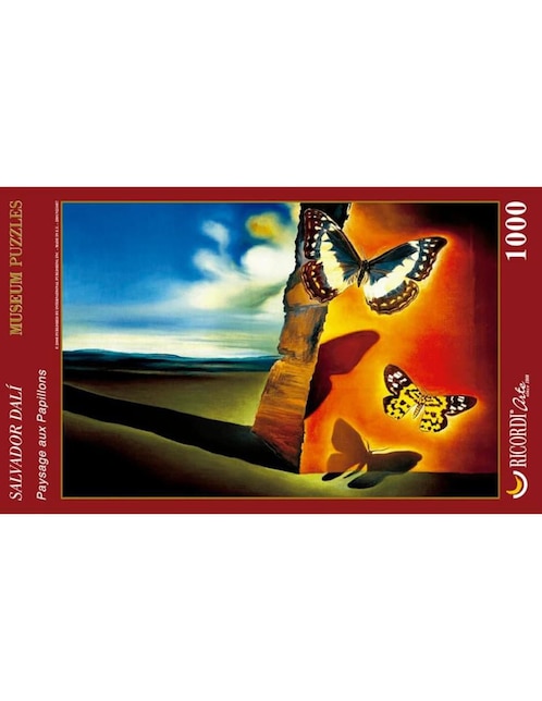 Rompecabezas Salvador Dali: Paisaje Con Mariposas Ricordi 1000 piezas