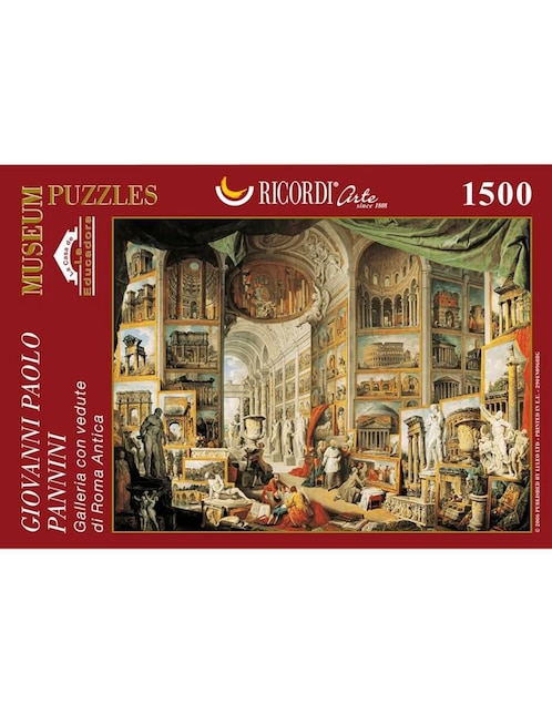 Rompecabezas Giovanni Paolo Pannini: Galería Antigua Ricordi 1500 piezas