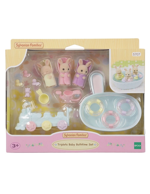 Set muñecas Sylvanian Families Triplets Baby Bathtime Set
