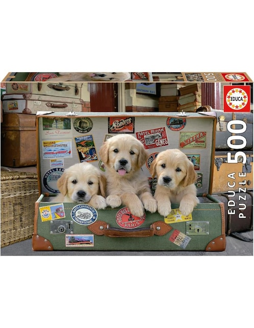 Rompecabezas Perritos viajeros Educa 500 piezas