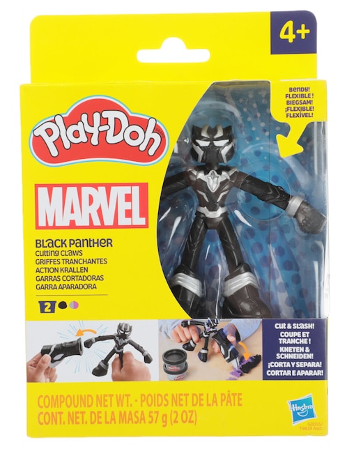 Figura de acción Avengers Pantera negra Play Doh elástico