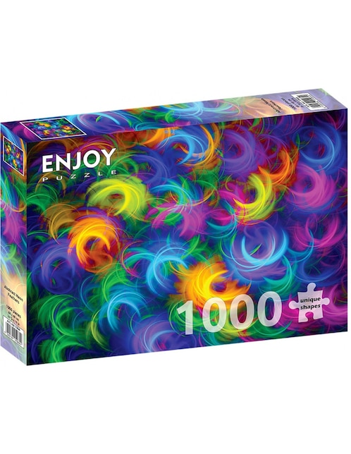 Rompecabezas Plumas Neón Enjoy Puzzle 1000 piezas