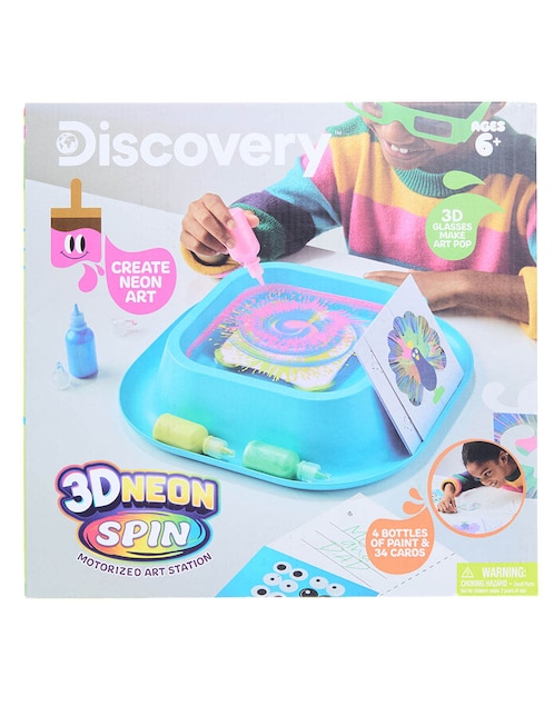 3D Neon Spin Motorized Art Station juego arte y manualidades unisex