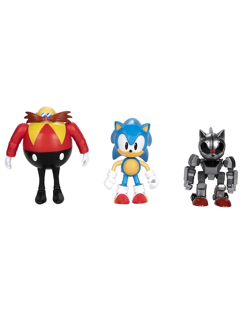 Set figuras acción articulada Sonic Dr. Eggman, Mecha Sonic y Sonic collectors 1