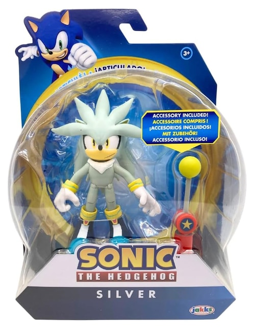 Figura de acción Sonic Silver Jakks Pacific articulado