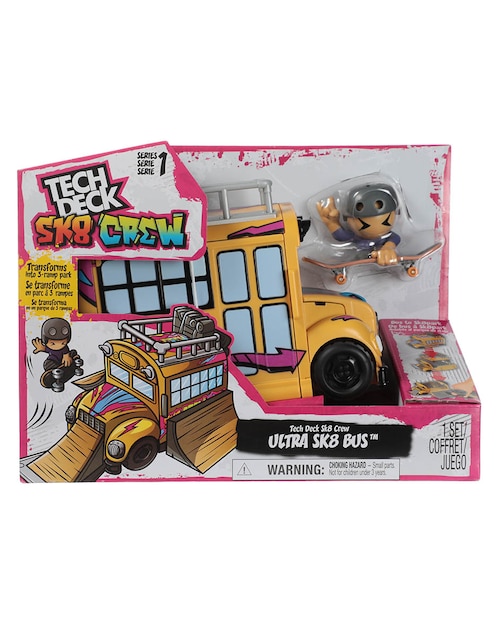 Set vehículo y patineta Spin Master