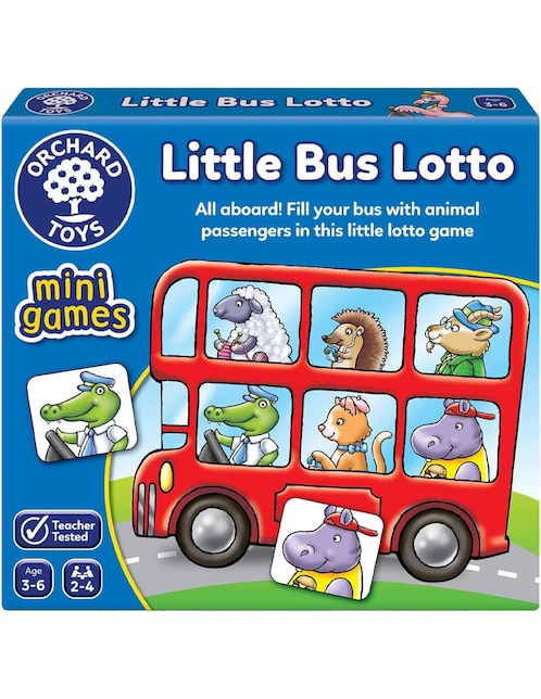 Mini Juego de Viaje Little Bus Lotto Orchard Toys