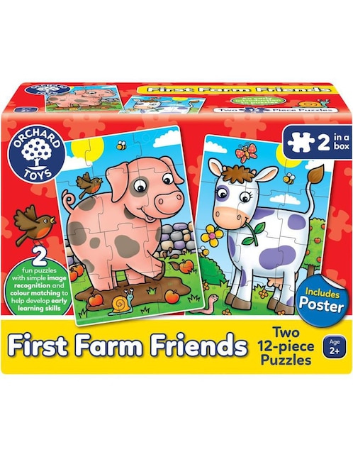 Rompecabezas First Farm Friends Orchard Toys 24 piezas
