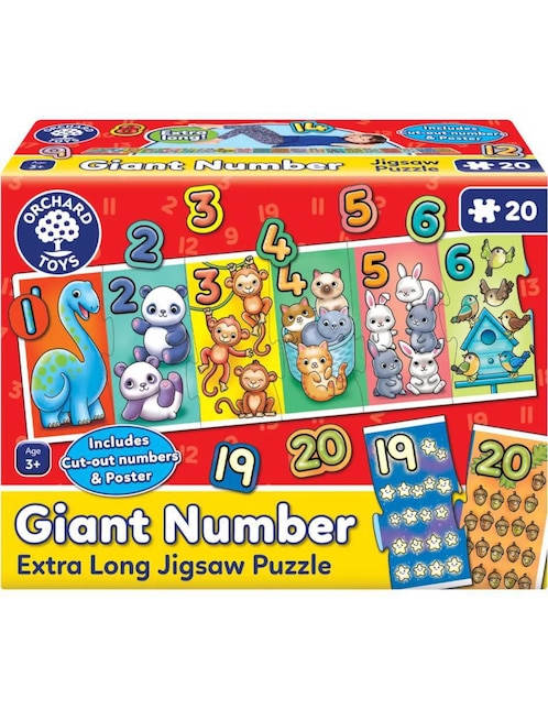 Rompecabezas Números Orchard Toys 20 piezas Suburbia