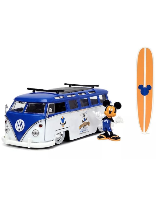 Vehículo a escala Jada Toys combi bus volkswagen t1 Mickey Mouse