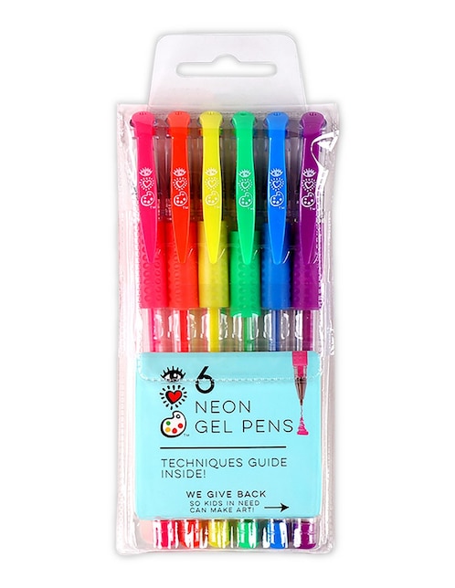 Bolígrafos de gel neón Bright Stripes