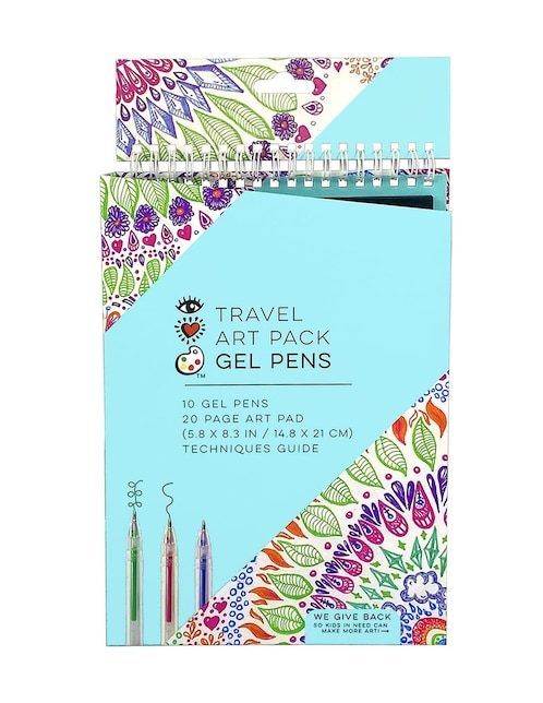 Travel Art Pack bolígrafos de gel iHeartart Bright Stripes
