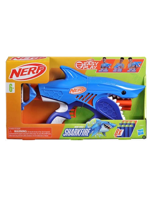 Pistola de dardos Nerf Wild Series Shark Fire