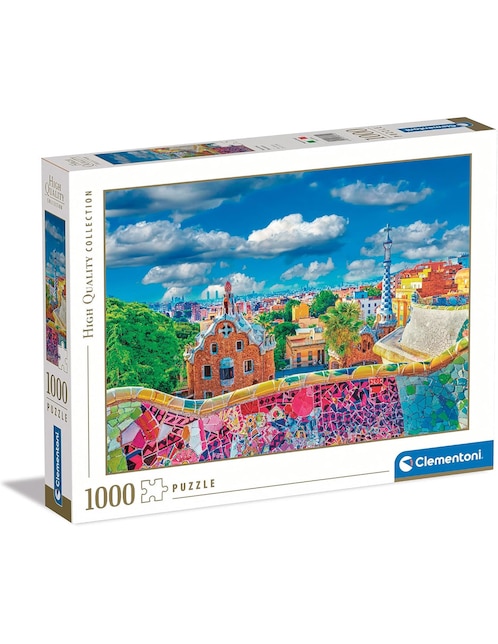 Rompecabezas Vista de barcelona en Parque Güell Clementoni 1000 piezas