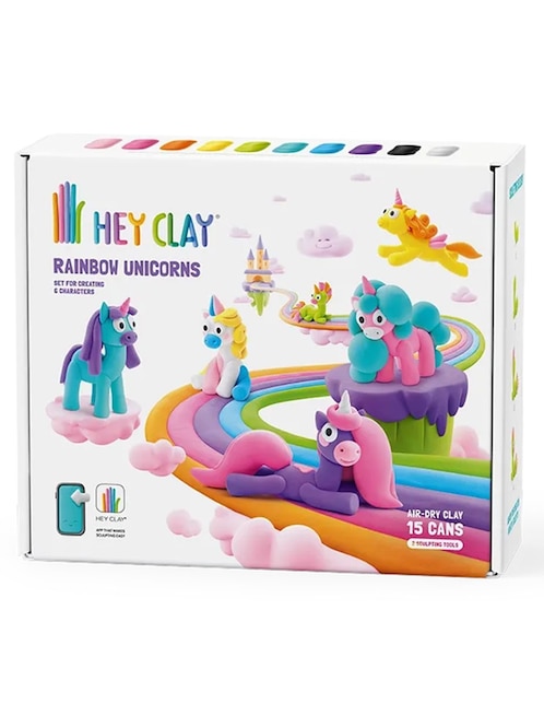 HEY CLAY Set de arcilla para moldear unicornios hey clay
