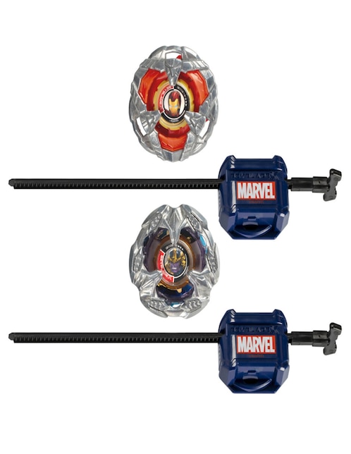 Set trompos de batalla Iron Man vs Thanos Marvel BeyBlade