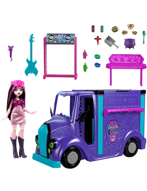 Vehículo transformable Monster High camión de los Sustos Draculaura