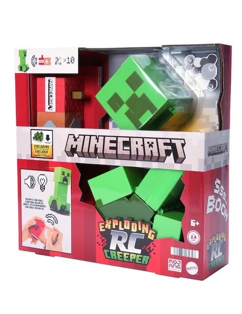 Figura de acción articulada Minecraft Mattel con movimiento luz y sonido