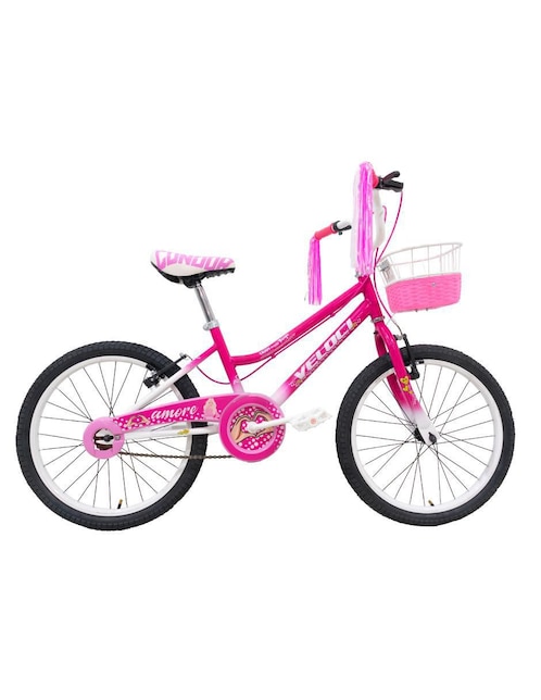 Bicicleta Veloci rodada 20 infantil para niña