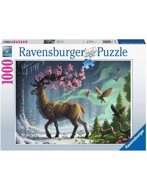 Rompecabezas Animales Ciervo De Primavera Ravensburger 1000 piezas