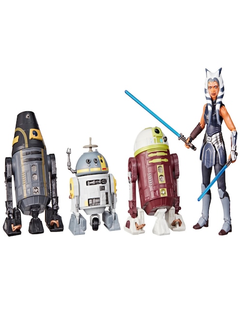 Set figuras de acción articuladas Star Wars: The Clone Wars Ahsoka Tano, R7-A7, Ch-33P, Rg-G1 Hasbro