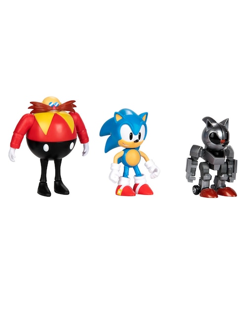 Set figuras acción articulada Sonic The Hedgehog Dr. Eggman, Mecha Sonic y Sonic collectors 1