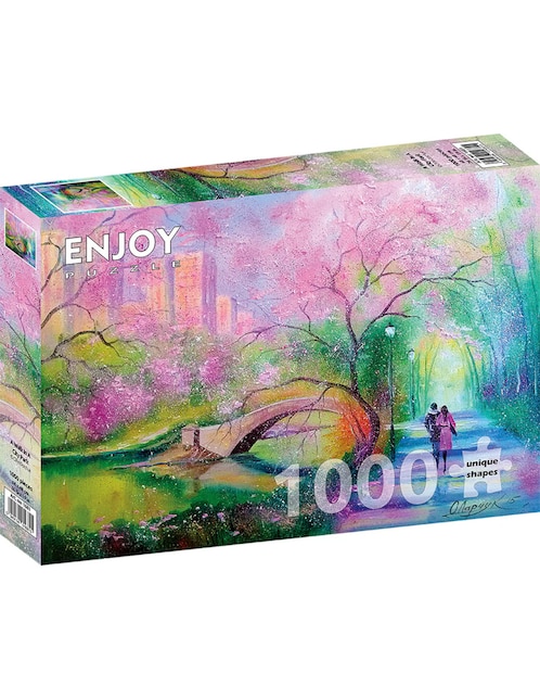 Rompecabezas Parque en Otoño Paseo por el Parque de la Ciudad Enjoy Puzzle 1000 piezas