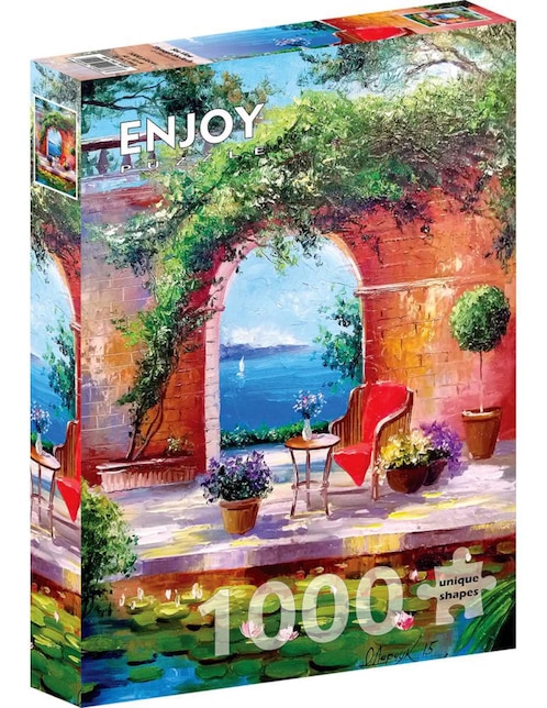 Rompecabezas Paisaje Vista al Mar a través del Arco Enjoy Puzzle 1000 piezas