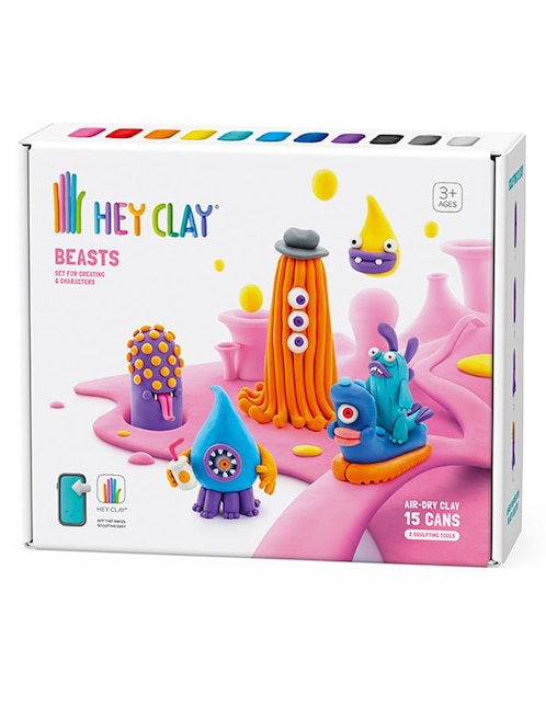 HEY CLAY Set arcilla para modelar monstruos hey clay