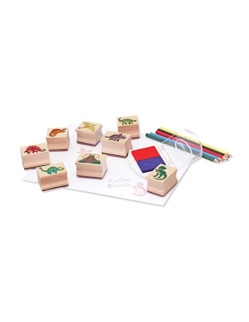 Juego de sellos de madera Dinosaurios Melissa & Doug