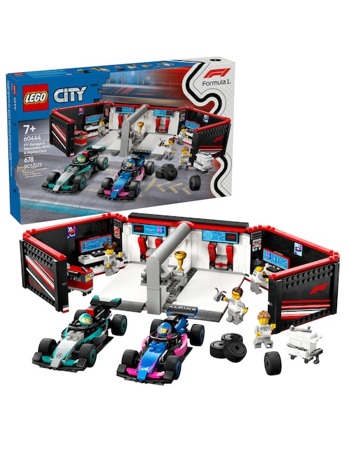 Lego City Garaje de F1 y Auto Mercedes-AMG 6 Alpine 60444