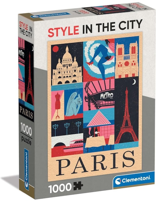Rompecabezas Paris Style In The City Clementoni 1000 piezas
