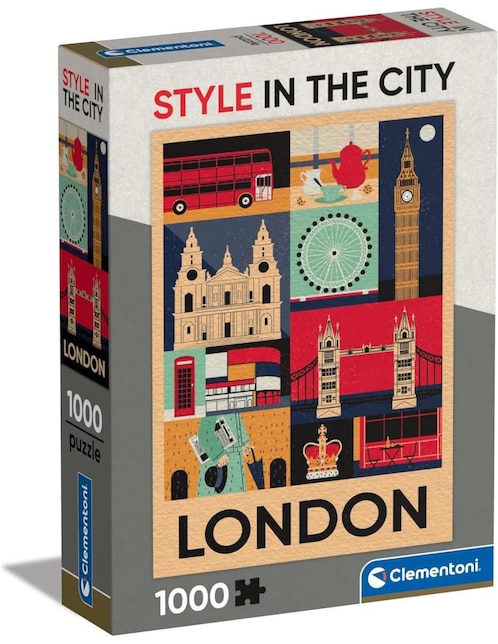 Rompecabezas Londres Style In The City Clementoni 1000 piezas