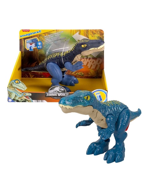 Figura de acción articulada Jurassic World collectors Mattel con luz y sonido