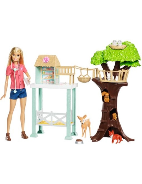 Casa para muñeca Barbie Mattel Set Rescate de Animalitos