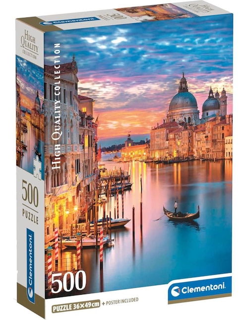 Rompecabezas Clementoni Lugares famosos del mundo Venecia Iluminada 500 piezas