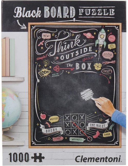 Rompecabezas Clementoni Abstracto BlackBoard Think Outside the Box 1000 piezas