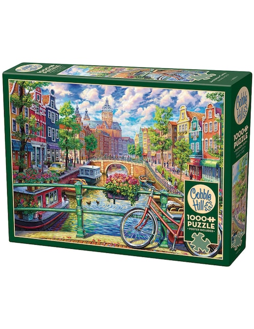 Rompecabezas Amsterdam Canal de Ámsterdam Cobble Hill 1000 piezas