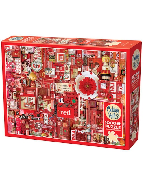Rompecabezas Artistas Modernos Rojo Shelley Davies Cobble Hill 1000 piezas