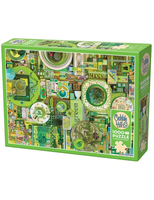 Rompecabezas Artistas Modernos Verde Shelley Davies Cobble Hill 1000 piezas