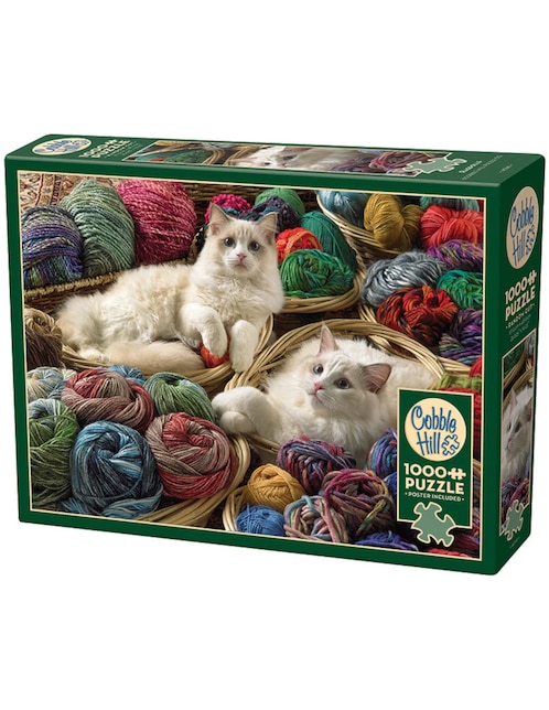 Rompecabezas Gatito Gatos Y Estambre Cobble Hill 1000 piezas