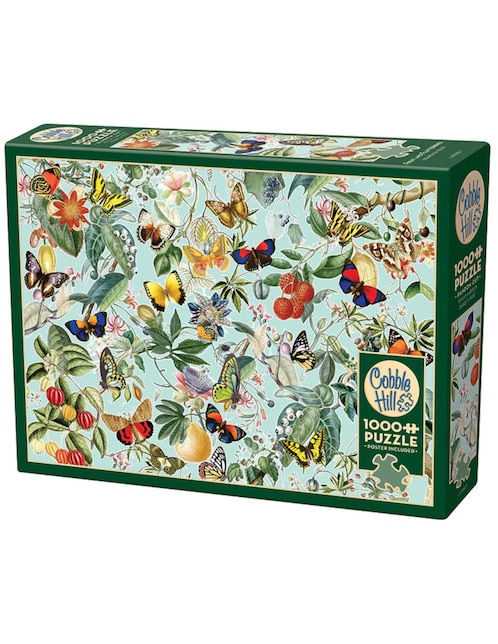 Rompecabezas Mariposa Frutas Y Mariposas Cobble Hill 1000 piezas
