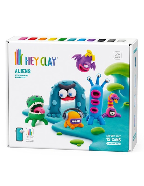 HEY CLAY Set arcilla para moldear animales extraterrestres hey clay